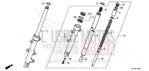 FRONT FORK CBR125RSC de 2012